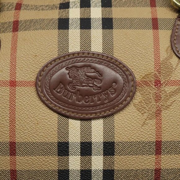 Burberrys Nova Check Boston Bag PVC Beige Auth - Picture 11 of 16